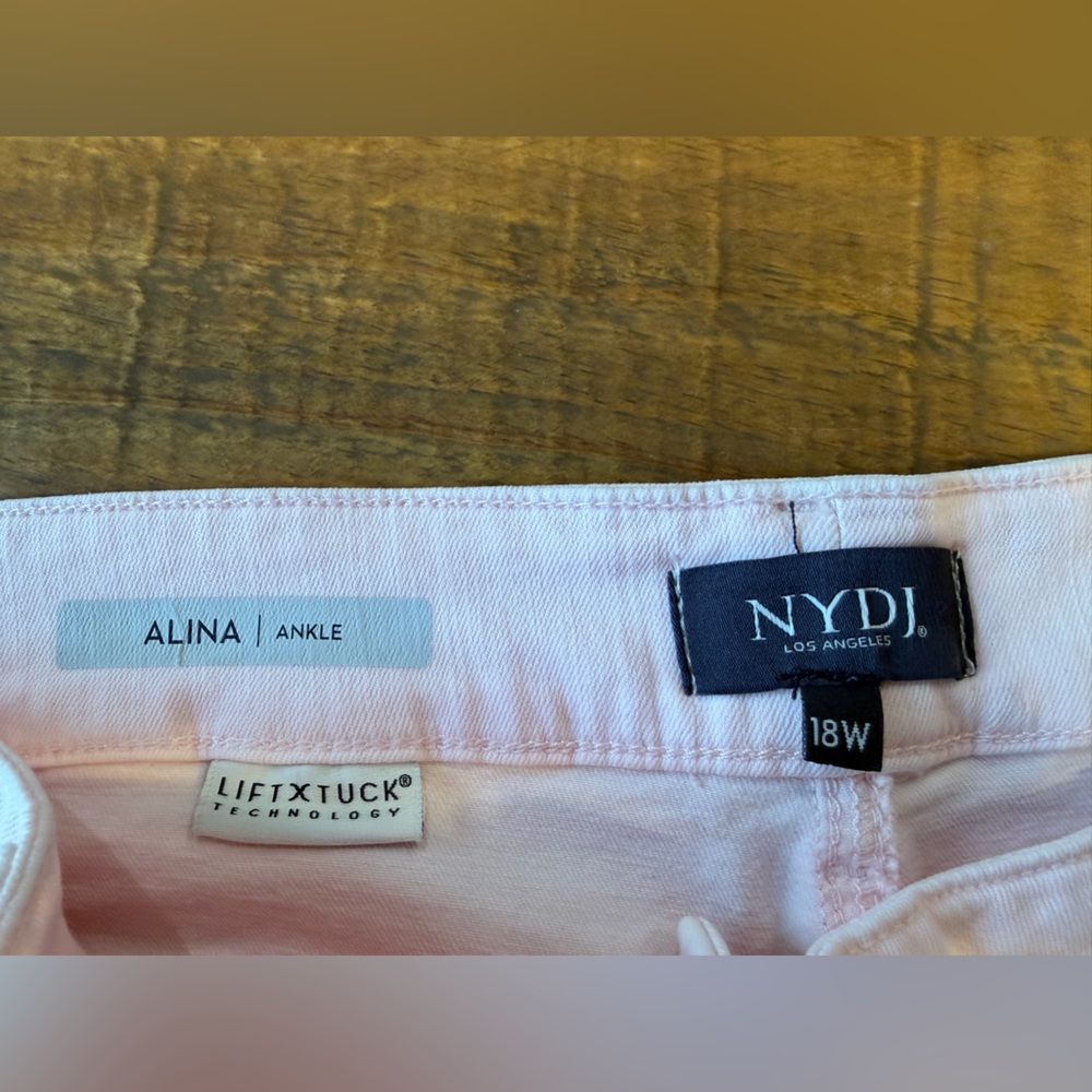 Pale Pink NYDJ Alina Ankle Jeans 18W NWT - Picture 6 of 10